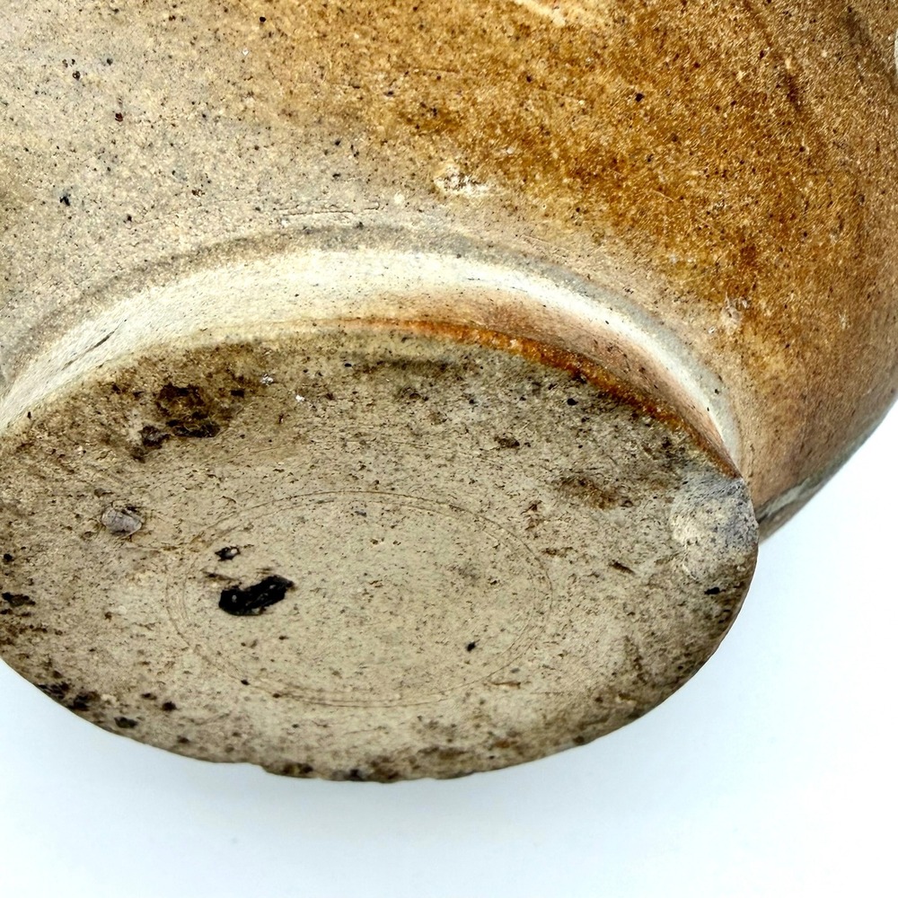 Reproduction Chinese Lug Jar Stoneware Wabi Sabi Green Crackle Glaze - Picture 7 of 14